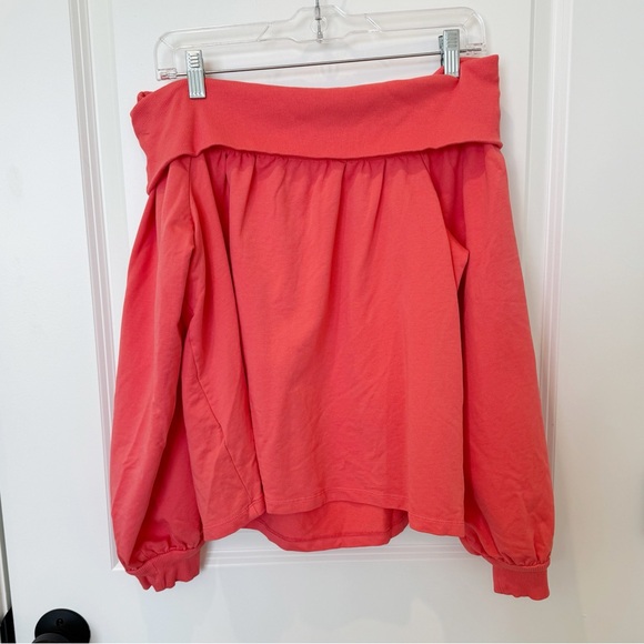 Anthropologie Maeve Pink Off-The-Shoulder Pullover - Picture 6 of 9